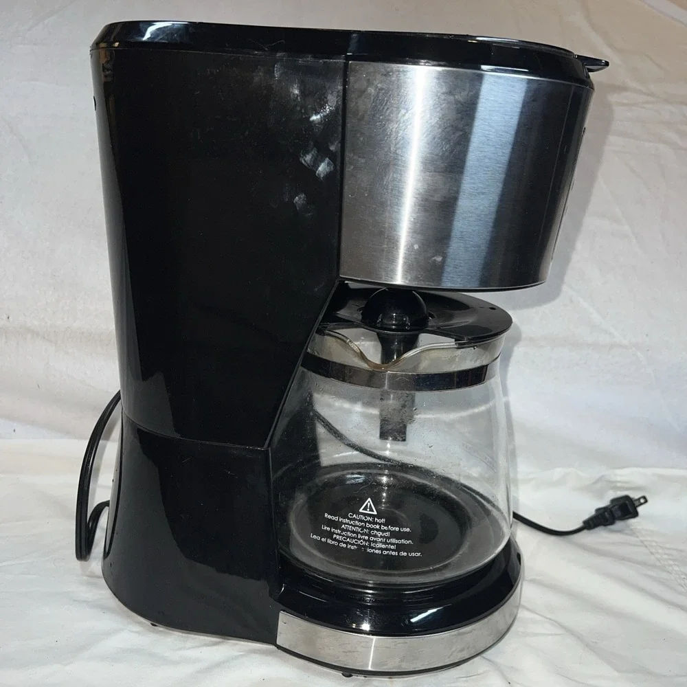BLACK+DECKER 12 Cup Programmable Coffee Maker Stainless Steel Brew Strength